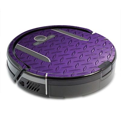MightySkins Skin Compatible with Shark Ion Robot R85 Vacuum Minimum Coverage - Purple Diamond Plate | Protective, Durable, and Unique Vinyl Decal wrap Cover | Easy to Apply, Remove | Made in The USA