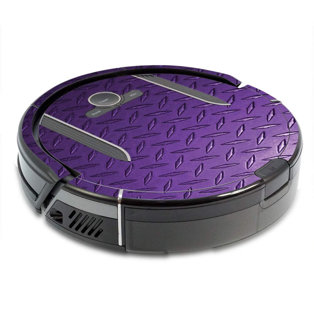 MightySkins Skin Compatible with Shark Ion Robot R85 Vacuum Minimum Coverage - Purple Diamond Plate | Protective, Durable, and Unique Vinyl Decal wrap Cover | Easy to Apply, Remove | Made in The USA