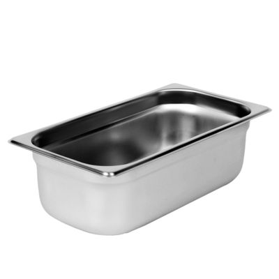 Thunder Group third size 4" deep 24 gauge anti jam pans, comes in each