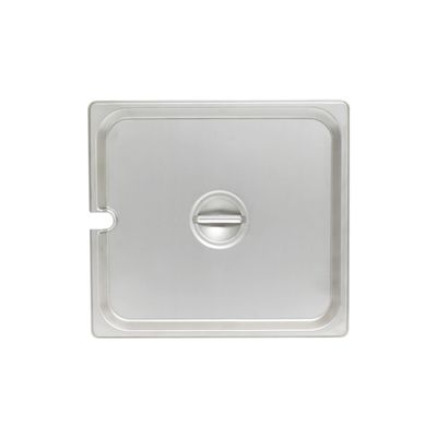 Thunder Group STPA5120CS Steam Table Pan Cover 1/2 Size Slotted with Handle