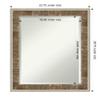 Amanti Art Brown Bathroom Mirror for Over Sink, 29x23 Farmhouse Brown Narrow Rectangle Vanity Mirror, Medium Country Rustic Wood Frame, Hangs Horizonally and Vertically, Bathroom Wall Decor, Beveled view 4