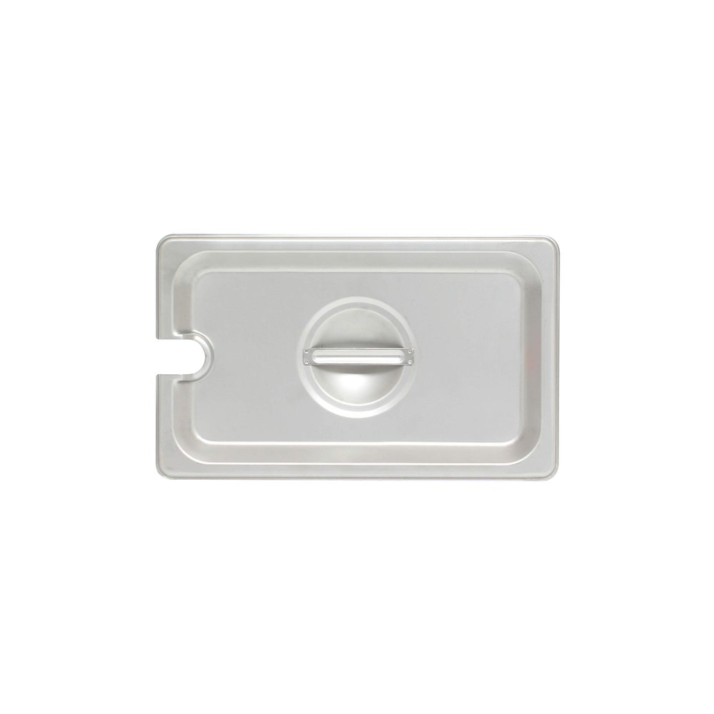 Thunder Group STPA5140CS Steam Table Pan Cover 1/4 Size Slotted with Handle