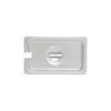 Thunder Group STPA5140CS Steam Table Pan Cover 1/4 Size Slotted with Handle view 1