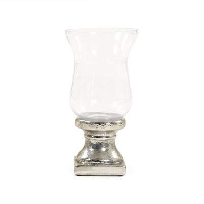 ZENTIQUE Glass Decor Accent Dcor, One Size, Silver