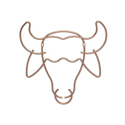 Metaltex Safari Wall-Mounted Coat Rack, Copper, 34 x 32 cm