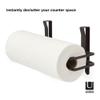 Umbra Squire Multi-Use Cabinet and Wall-Mount Paper Towel Holder for Kitchen and Bathroom, Modern Metal Design Looks Like Cast Iron, Black view 3