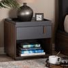 Baxton Studio Nightstands, One Size, Gray/Walnut,152-9147-AMZ view 2