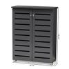 Baxton Studio Shoe Cabinets, One Size, Dark Gray view 3