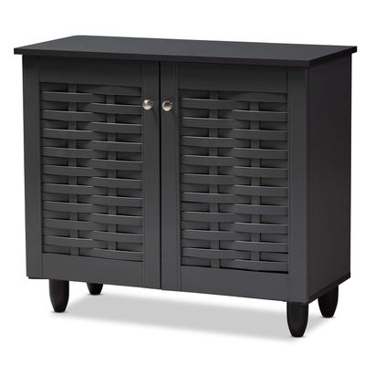 Baxton Studio Shoe Cabinets, One Size, Dark Gray