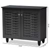 Baxton Studio Shoe Cabinets, One Size, Dark Gray view 3