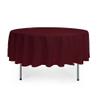 YOUR CHAIR COVERS - 90 Round Polyester Tablecloths for Restaurant, Banquet, Wedding - Linen Table Cloth for Standard Round Tables - Burgundy view 1