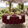 YOUR CHAIR COVERS - 90 Round Polyester Tablecloths for Restaurant, Banquet, Wedding - Linen Table Cloth for Standard Round Tables - Burgundy view 2