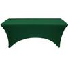 YOUR CHAIR COVERS Rectangular Spandex Table Covers 8ft Fitted Tablecloth Wedding Event Patio Decorations Elastic Fabric Stretch Tables Cover for 8 ft Folding Table (Hunter Green) view 2