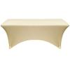 YOUR CHAIR COVERS Rectangular Spandex Table Covers 6ft Fitted Tablecloth Wedding Event Patio Decorations Elastic Fabric Stretch Tables Cover for 6 ft Folding Table (Champagne) view 2