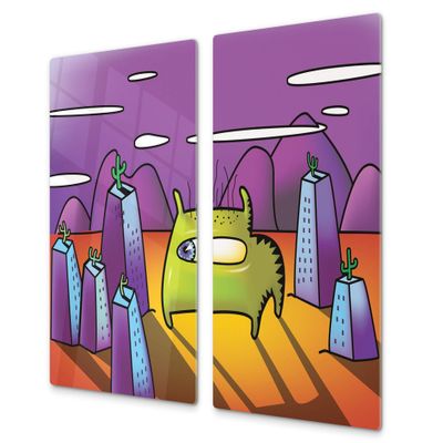 Concept Crystal TEMPERED GLASS CHOPPING BOARD  Worktop Saver - Cutting Board; MEASURES: SINGLE: 23,62 x 20,47; DOUBLE: 2 x 11,81 x 20,47; D16 Blurby World