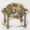Mahira Nautical Brass Table TOP Armillary Zodiac Sphere Globe 3.5" Ht view 1