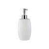 Elle Collection Embossed White Ceramic Lotion/Soap Dispenser view 1
