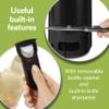 Hamilton Beach Smooth Touch Electric Automatic Can Opener Easy Push Down Lever, For All Standard-Size and Pop-Top, Extra Tall, With Bottle Opening Accessory and Built-In Knife Sharpener, Black view 3