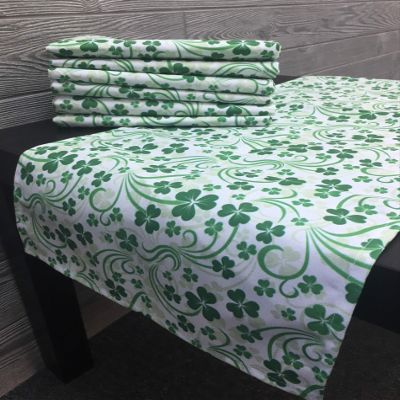 Seasonal Napkin & Table Runner Sets (Shamrock Scroll White)