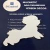 DCentral Bichon Dog Flexible Vinyl Screen Magnet: Double-Sided Decor; for Non-Retractable Screens, Multipurpose, Helps to Stop Walking into Screens, Covers Small tears. Size 4.3" x 6.3" view 4