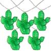 Northlight LED Prickly Pear Cactus Indoor Outdoor Patio String Light Set - 4.5' Clear Wire - 10ct view 1