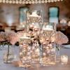 300 Floating Rose Gold Pearls - Shiny - Jumbo Sizes - Must Have Tranparent Water Gels KIT for The Best Floating Effect - Fills 4 GL of Gels for Vase Decorations-Warm White Submersible Fairy Lights view 2