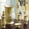 5-Piece Decorative Bathroom Accessory Set Made of Ceramic (Judy Gold) view 1