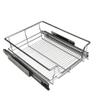 Thaisan7, Chrome Wire Pull-Out Basket Heavy Duty Soft Close Slide Organizer Cabinet Pantry-31-1/2" Wide,home decore ("Model: 36 31-1/2"" Wide Basket", Number of Baskets: 3) view 1