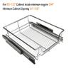 Thaisan7, Chrome Wire Pull-Out Basket Heavy Duty Soft Close Slide Organizer Cabinet Pantry-31-1/2" Wide,home decore ("Model: 36 31-1/2"" Wide Basket", Number of Baskets: 3) view 2