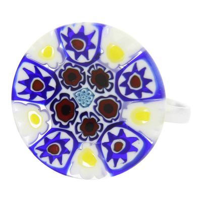 Glass Of Venice Murano Glass Millefiori Ring #6