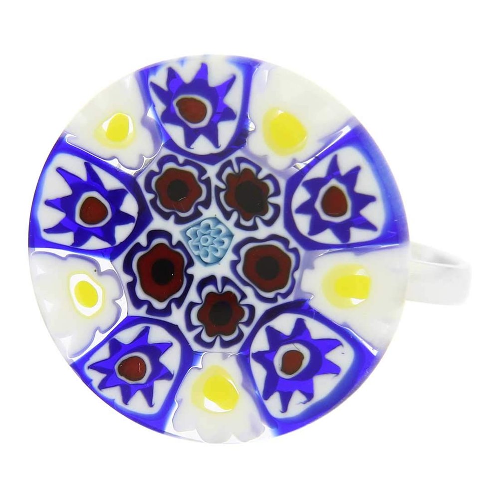 Glass Of Venice Murano Glass Millefiori Ring #6