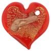 Glass Of Venice Murano Glass Tender Heart Pendant - Red and Gold view 1