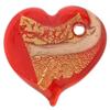Glass Of Venice Murano Glass Tender Heart Pendant - Red and Gold view 2