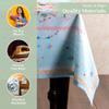 Maison d' Hermine Table Cloth Rectangle Table 100% Cotton 60 x 108 Inches Tablecloth Reusable Decorative for Dining Room Farmhouse Home Valentines Day Decorations Spring Summer - Ibiza - Blue view 3
