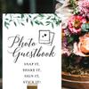 Andaz Press Wedding Party Signs, Natural Greenery Green Leaves, 8.5x11-inch, Photo Guestbook Snap It, Shake It, Sign It, Stick It, Polaroid Sign 1-Pack view 2