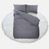 9' White Faux Fur Round Rug, Faux Sheepskin, view 3