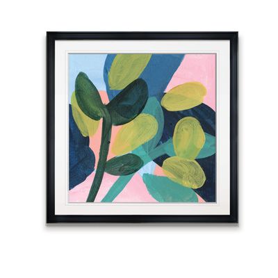 Wexford Home BF-130197D-1616May Branches II Abstract Artwork Floral Prints Nature Pictures Framed Wall Art Decor Painting Giclee Prints 16 x 16 Black
