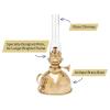 Oil Lamp - 9 Tall Lamp with Antique-Style Brass Body and Glass Chimney - Decorative Kerosene Lantern with Adjustable Wick - Oil Lamps for Indoor or Outdoor Use by Kings County Tools view 2