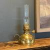 Oil Lamp - 9 Tall Lamp with Antique-Style Brass Body and Glass Chimney - Decorative Kerosene Lantern with Adjustable Wick - Oil Lamps for Indoor or Outdoor Use by Kings County Tools view 3