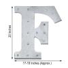 Efavormart 2 FT Large Metal Marquee Letter F, Cordless LED Light Up Sign Perfect for Wedding Backdrop, Birthday Party Decor, Home Accent & Photography Photo Props view 3
