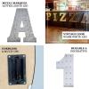 Efavormart 2 FT Large Metal Marquee Letter F, Cordless LED Light Up Sign Perfect for Wedding Backdrop, Birthday Party Decor, Home Accent & Photography Photo Props view 4