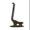 Rustic Brown Cast Iron Tall Trunk Elephant Paper Towel Holder view 1