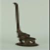Rustic Brown Cast Iron Tall Trunk Elephant Paper Towel Holder view 3
