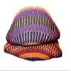 African Market Basket, Small Round Woven Straw Basket with Handle Fair Trade Storage Container view 4