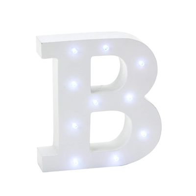 Stumps Wooden Vintage LED Marquee Letter B