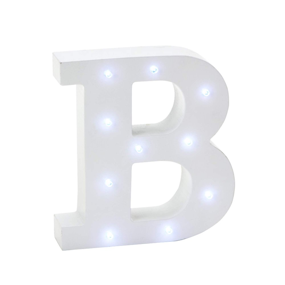 Stumps Wooden Vintage LED Marquee Letter B