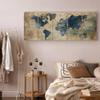 artgeist Canvas Wall Art Print World Map 40x16 in - 5pcs Home Decor Framed Stretched Picture Photo Painting Artwork Image k-A-0415-b-m view 3