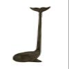 Rustic Brown Cast Iron Long Tail Whale Paper Towel Holder view 1