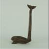 Rustic Brown Cast Iron Long Tail Whale Paper Towel Holder view 3