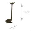Rustic Brown Cast Iron Long Tail Whale Paper Towel Holder view 4